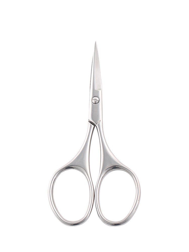 Stainless Steel Round Head Nose Hair Trimmer Beard Trimmer Men'S Trimmer Manual Small Scissors Small Portable Beard Trimmer - Image 1