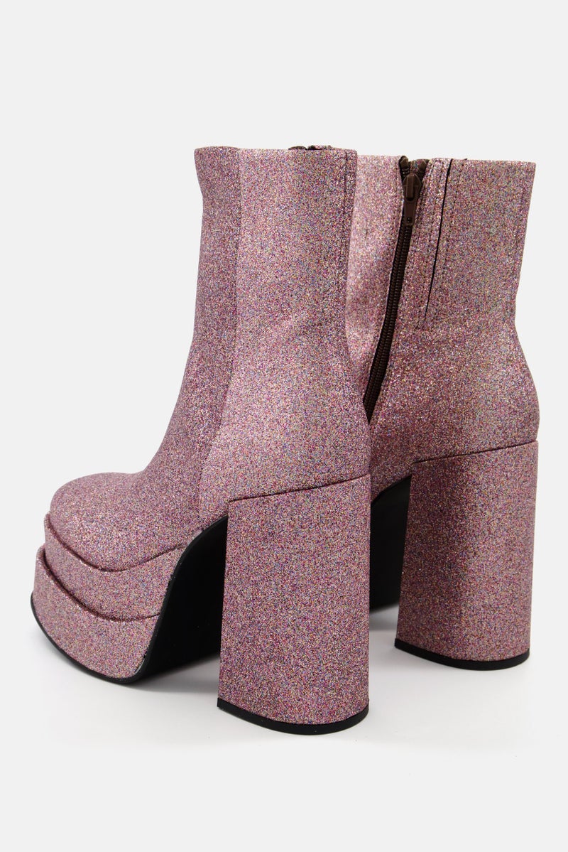 STEVE MADDEN Women Metallic Ankle Boots, Pink  - Image 2