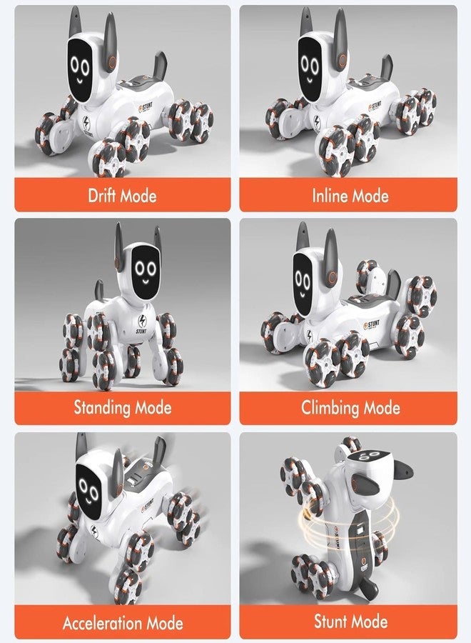 Brighterbee 8WD Remote Control Robot Dog RC Car 8x8 Stunt Toy with Light and Music One Click Demo, Birthday Gifts for 5 6 7 8+ Years Old Boys Kids - Image 5