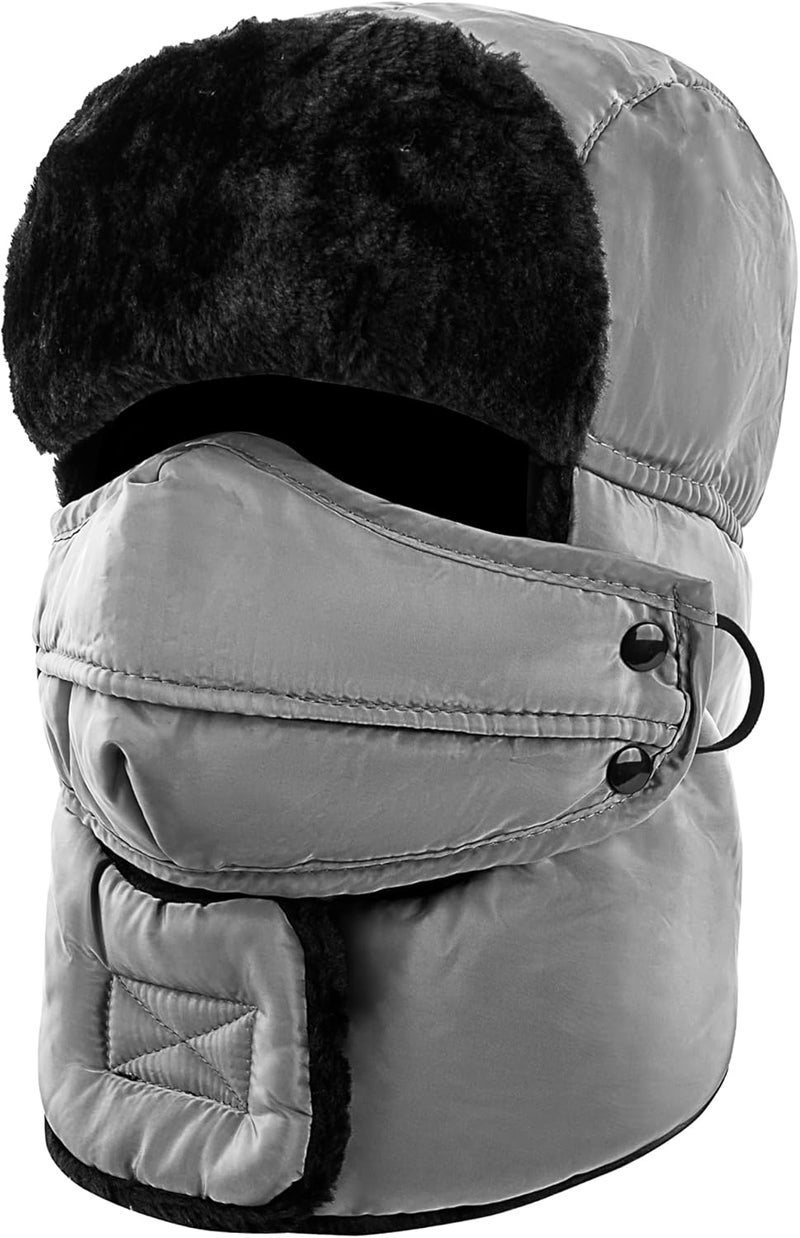 KOOLSOLY Trooper Trapper Hat,Winter Ski Hat with Winter Ear Flap and Ski Windproof Mask - Image 1