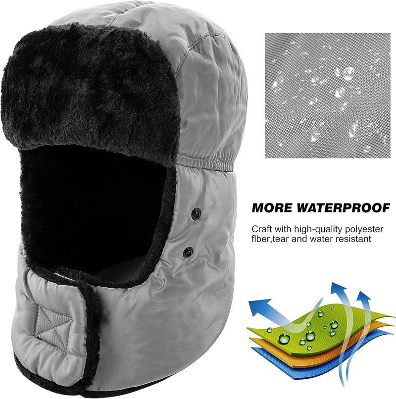 KOOLSOLY Trooper Trapper Hat,Winter Ski Hat with Winter Ear Flap and Ski Windproof Mask - Image 2