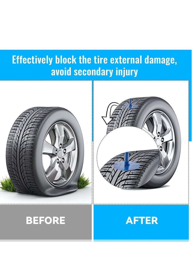 Zikra 24 Pieces Tire Patches, Kit Rubber Tire Repair Patch Mushroom Plug Kit Rubber Puncture Repair Plug Nail Tire Repair Film Car Tire Repair Patch Roller for Vehicle - Image 2