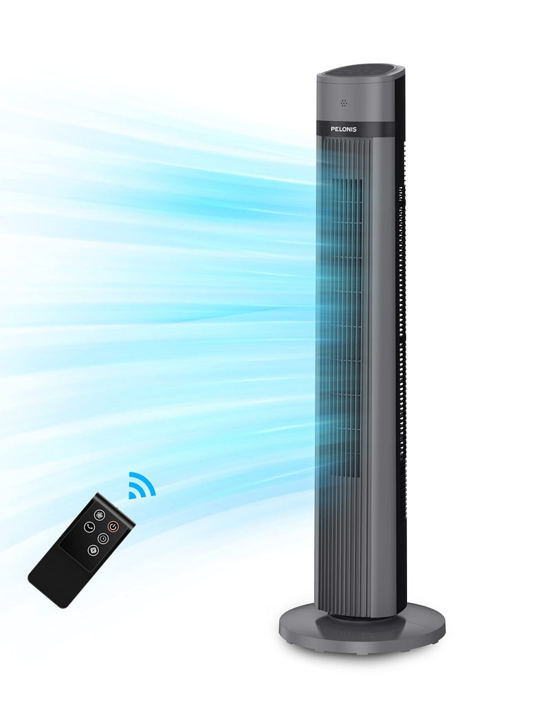 PELONIS PELONIS 40Oscillating Tower Fan  Remote Control  Quiet Stand Up  3 Speed Settings  3 Modes 15Hour Timer  LED Display  for Bedroom Home Office Use Black  - Image 1
