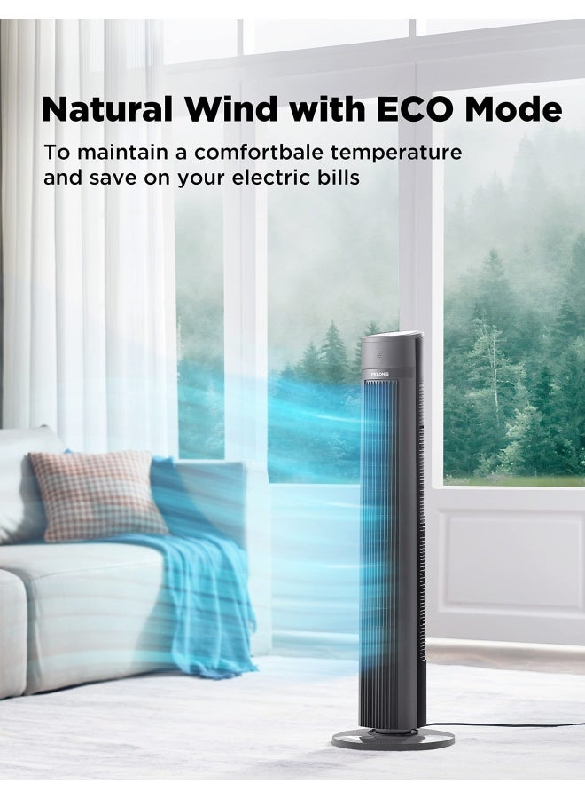 PELONIS PELONIS 40Oscillating Tower Fan  Remote Control  Quiet Stand Up  3 Speed Settings  3 Modes 15Hour Timer  LED Display  for Bedroom Home Office Use Black  - Image 5