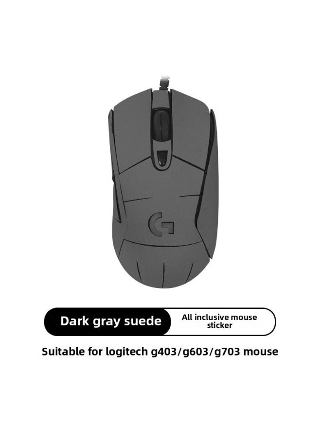 Generic - Suitable For Logitech G703/G603/G403 Mouse Anti-slip Sticker Special Sweat-absorbent Anti-sweat Side Sticker Foot Sticker Foot Mat Film-color:[All Inclusive] A Dark Gray Suede Mouse Sticker - Image 1