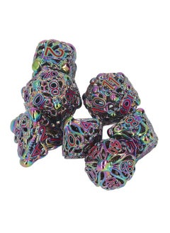 Thoraya 7pcs Hollow Dice Brass Holiday Party Board Game Polyhedral Dice Set Props for Role Playing Game  - Image 5