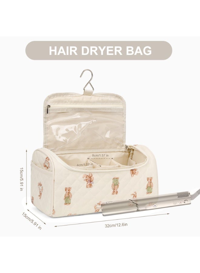 Travel Case Compatible with Dyson Airwrap Styler, Portable Hair Dryer Bag Organizer with Little Bear Design - Image 3
