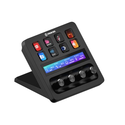 Elgato Stream Deck +, Audio Mixer, Production Console and Studio Controller and for Content Creators, Streaming, Gaming, with customisable touch strip dials and LCD keys, works with Mac and PC - Image 1