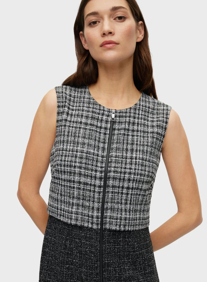 BOSS Tweed Sleeveless Dress