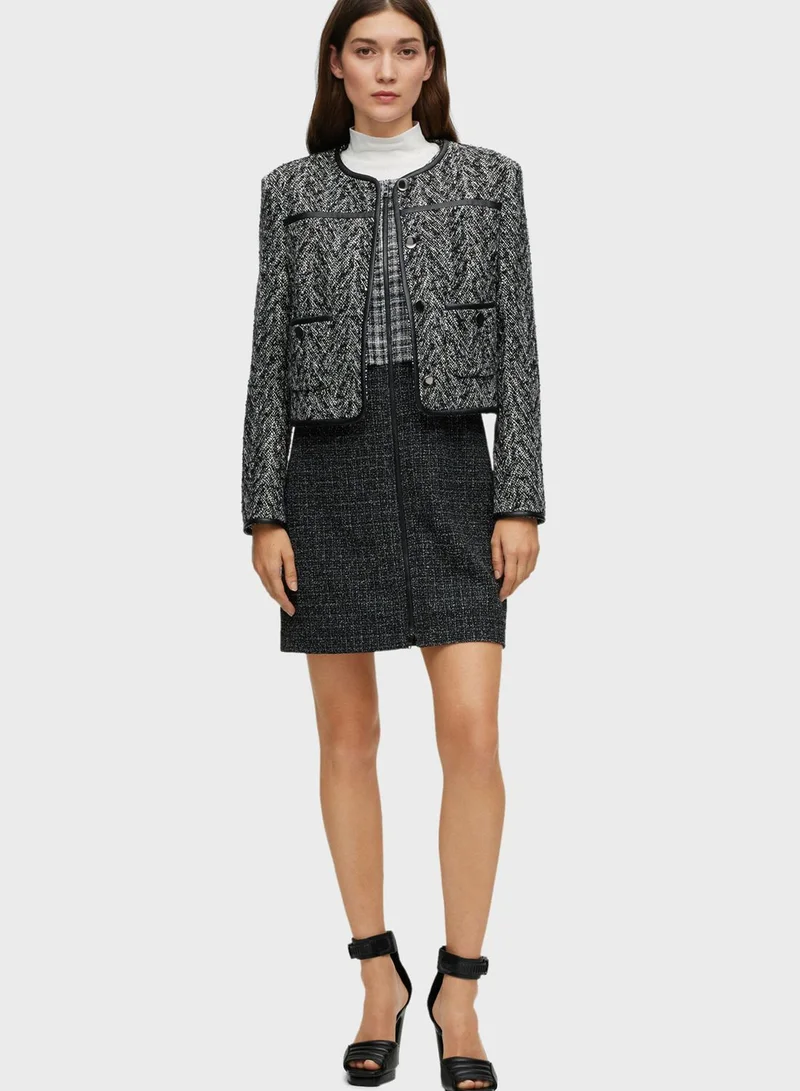 BOSS Tweed Sleeveless Dress