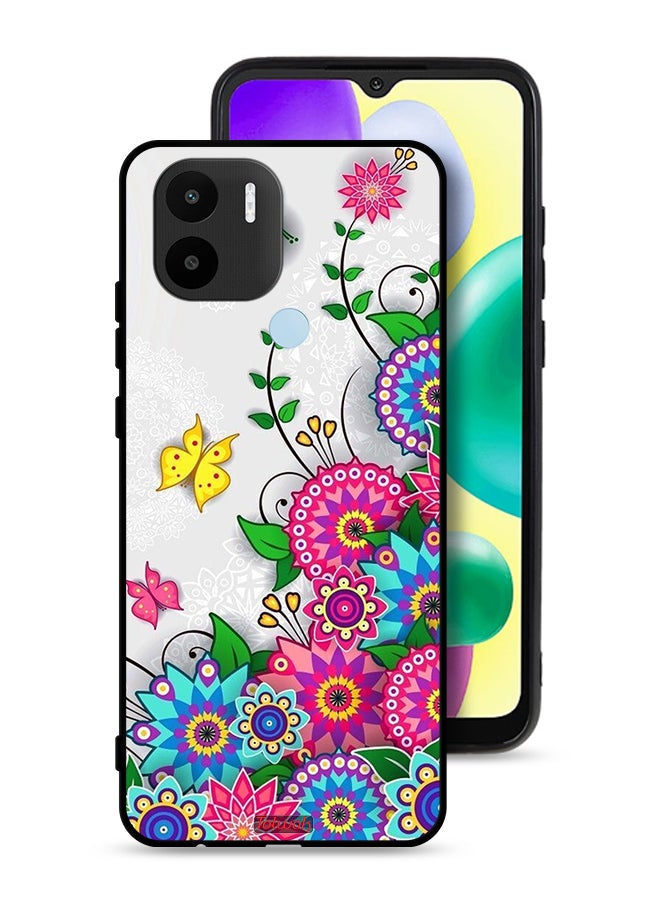 Tolwak Xiaomi Redmi A1 Plus Protective Case Cover Mandala Flowers - Image 1