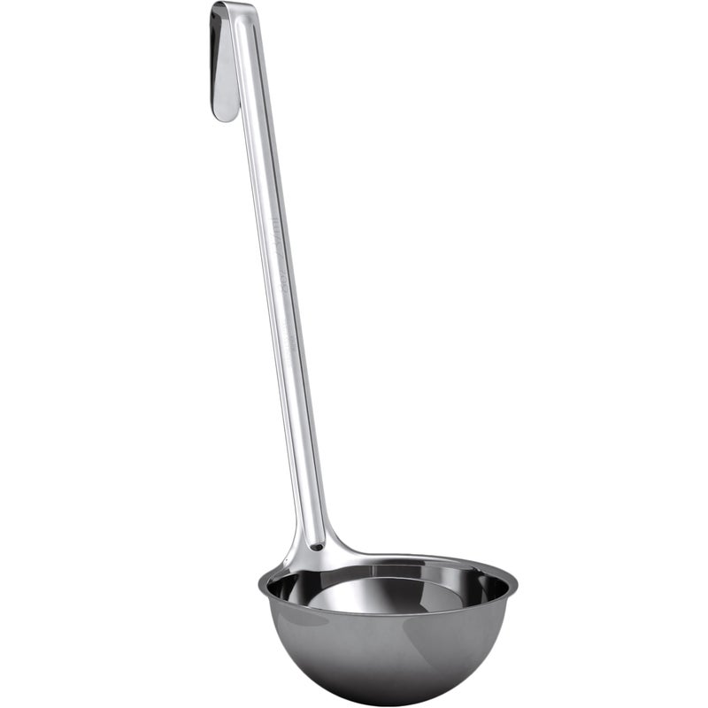 Super Sturdy Ergonomic 8 Oz Soup Ladle 1 Pk Stainless Steel Ladles with Long Handles Best Kitchen Accessories for Stirring Portioning and Serving Soups Chili and Stew in Restaurants and at Home