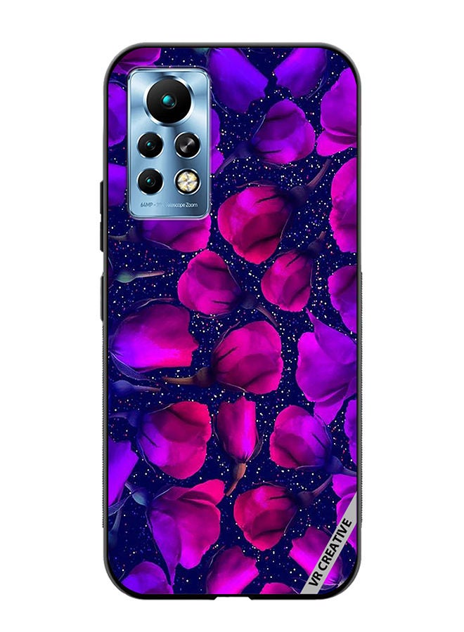 VR CREATIVE Protective Case Cover For Infinix Note 11 Pro Purple Roses Flower Design Multicolour - Image 1