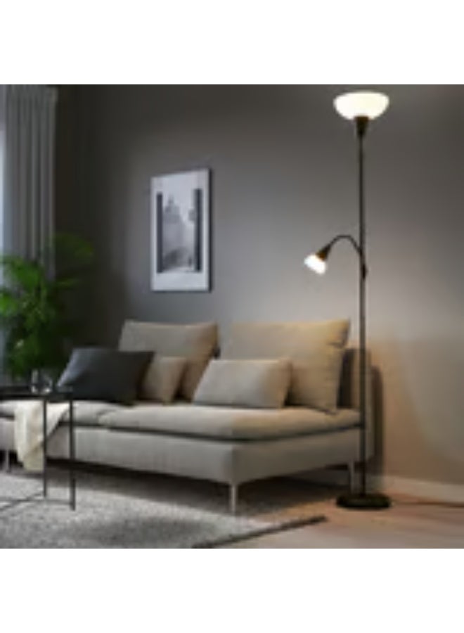 Floor uplighter/reading lamp, black/white - Image 2