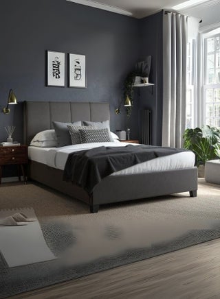 Cloud Nine Upholstered Single Size ( Mattress Size 100 X 190 CM ) Black Color Bed Size 202 W X 108 L CM ( Mattress Sold Separately ) - pzsku/Z5F82D75D606916CE89D8Z/45/1751476912/b3a80968-8f47-4300-9a1b-c1133b60d781