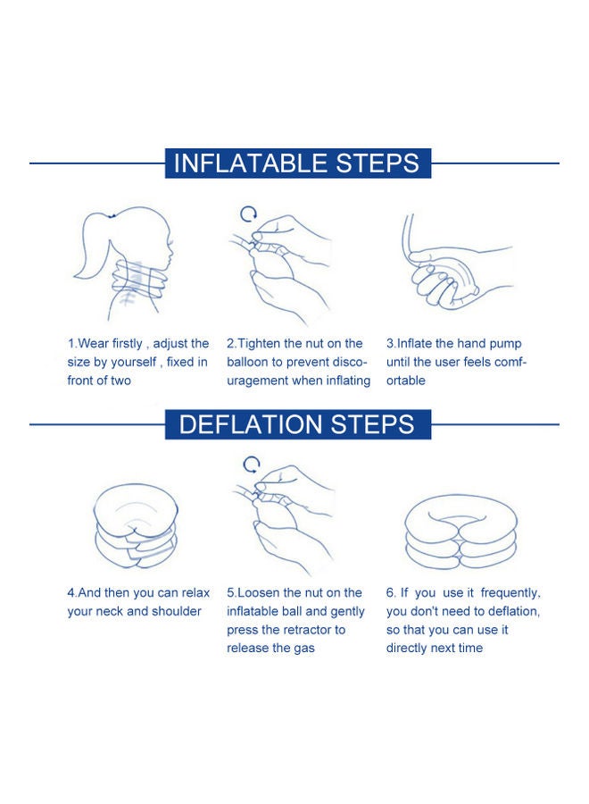 دعامة للرقبة والعنق مزودة ب3 أنابيب قابلة للنفخ - Image 2