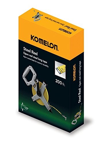 KOMELON مقياس شريط فولاذي مفتوح طويل من كوميلون N6200، 200 قدم - Image 3