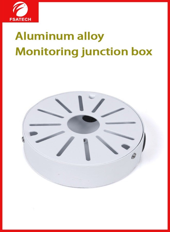 FSATECH صندوق وصلات المراقبة 130*130*30 مم، سبائك الألومنيوم، حاوية GE Engineering مختومة DIY صندوق وصلات طرفية، قطعة واحدة، أبيض - Image 1