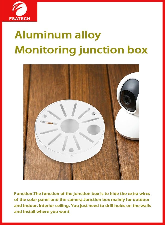 FSATECH صندوق وصلات المراقبة 130*130*30 مم، سبائك الألومنيوم، حاوية GE Engineering مختومة DIY صندوق وصلات طرفية، قطعة واحدة، أبيض - Image 2