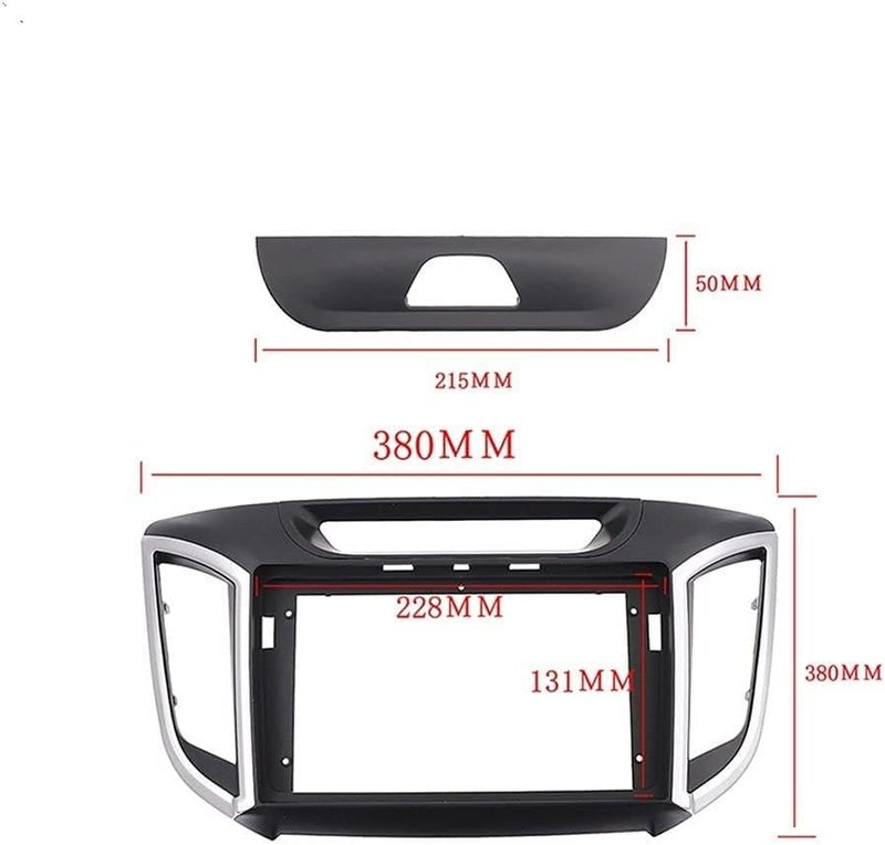 هيونداي IX25 كريتا 2014 2015 9 بوصة لوحة راديو السيارة إطار لوحة القيادة استبدال القطع - Image 3