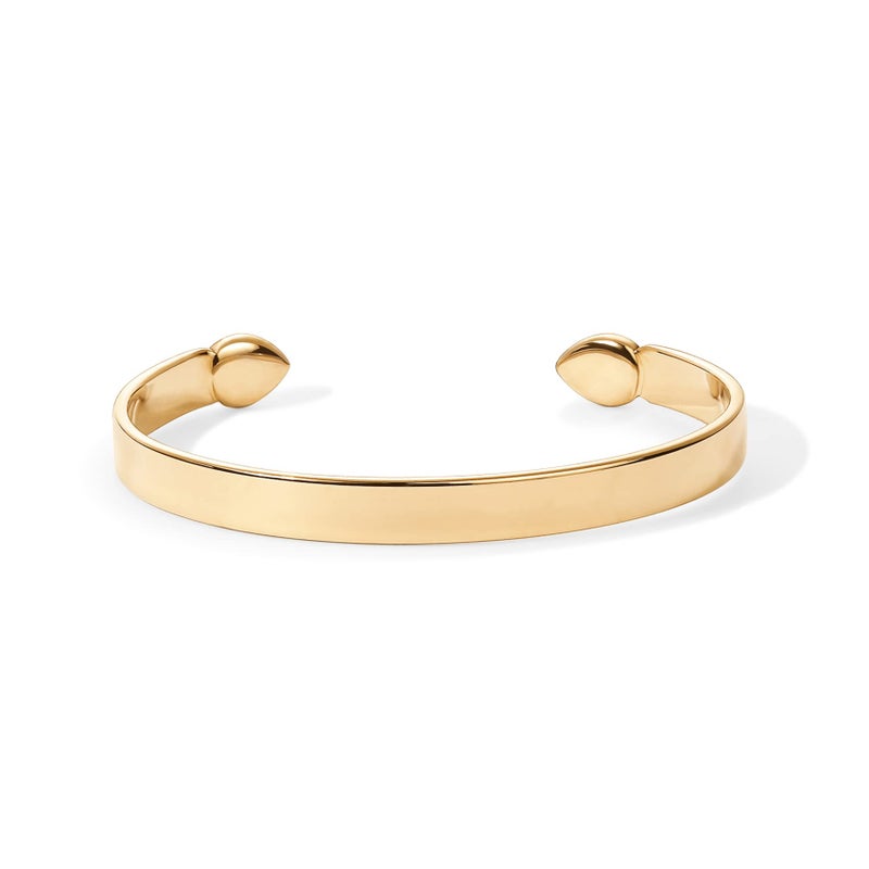 PAVOI 14K Yellow Gold Plated Stainless Steel Bangle Bracelets for Women | Breathe Inspirational Engraved Adjustable Mantra Cuff Bangle | Personalized Gift for Her Mom Sister | Birthday Gifts for Women - Image 3