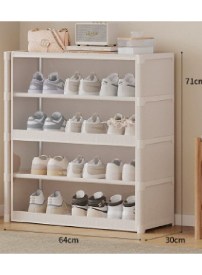 Arabest Flip-Drawers Shoe Rack Shoe Storage Cabinet Flip Down Shoe Storage Modern Shoe Cabinet Hallway Cupboard Storage Organiser Footwear Stand Rack Standing Shoe Organizer For Hallway(White,71*64cm - Image 2