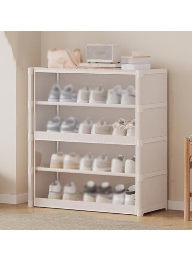 Arabest Flip-Drawers Shoe Rack Shoe Storage Cabinet Flip Down Shoe Storage Modern Shoe Cabinet Hallway Cupboard Storage Organiser Footwear Stand Rack Standing Shoe Organizer For Hallway(White,71*64cm - Image 1