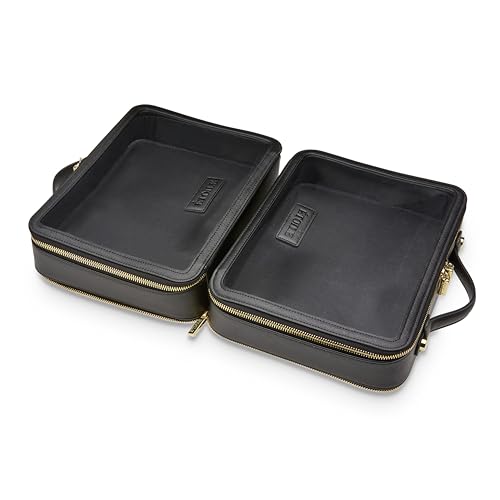 ETOILE - Large Twin Cosmetic Case Black - Dual Compartment Cosmetic Beauty Organizer & Toiletry Case - Image 4