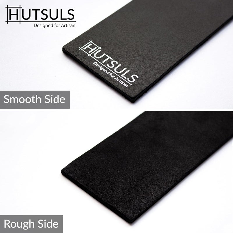 Hutsuls Black Leather Strop with Compound - Get Razor-Sharp Edges with Stropping Kit, Green Honing Compound & Vegetable Tanned Two Sided Leather Strop Knife Sharpener Step-by-Step Guide Included - Image 3