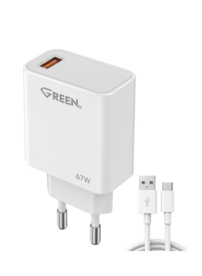 جرينز GREEN Charger Adapter 67W With Type C Cable (GE-N068 ) - Image 1