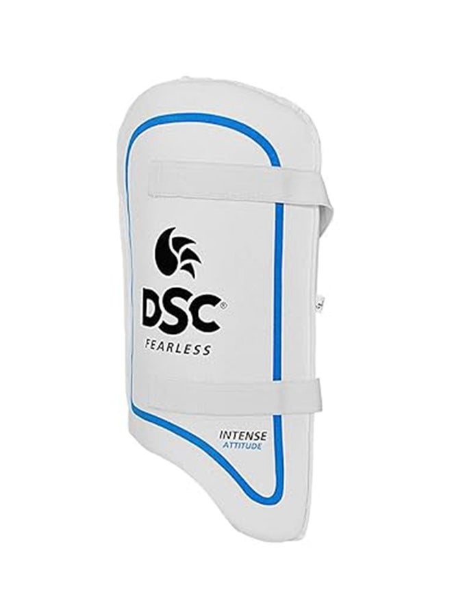 DSC Intense Attitude Cricket Thigh Pad | Szie: Youth Right Hand | Material: Leather | Low Density Foam Inside | With Elasticated Straps | Fully Adjustable Components - Image 2