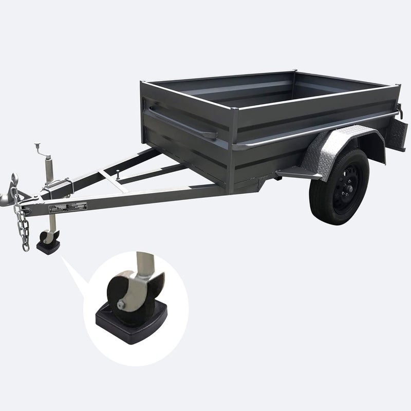 LEORAY Jack Wheel Chock, Reinforced Rubber Jack Caster Wheel Dock for Caravans and Trailers (Dual Wheel) - Image 5