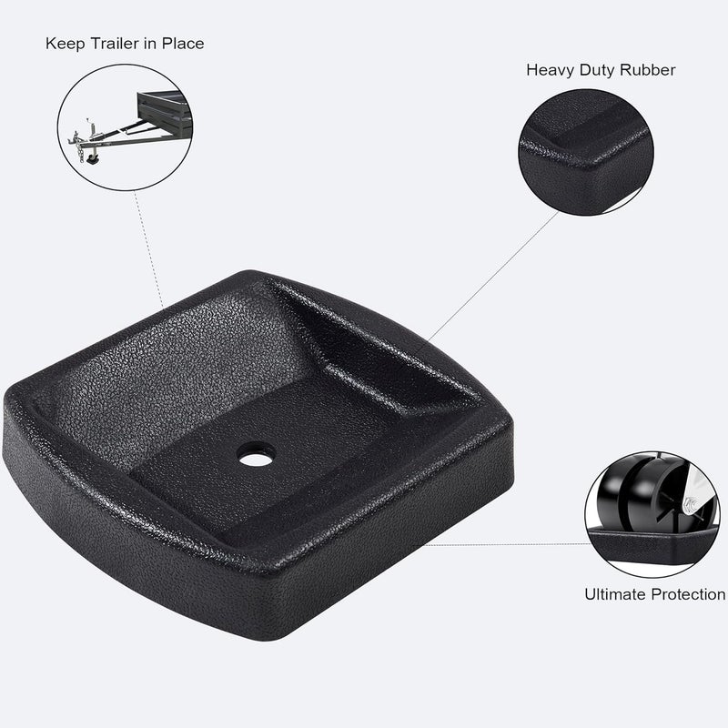 LEORAY Jack Wheel Chock, Reinforced Rubber Jack Caster Wheel Dock for Caravans and Trailers (Dual Wheel) - Image 4