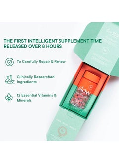 WELLBEING NUTRITION بطيء؛ الشعر والبشرة والأظافر؛ الكولاجين والجلوتاثيون والبيوتين في أوميجا 3 وزيت زهرة الربيع المسائية؛ مصفوفة توهج البشرة وتجديدها لنمو الشعر وإصلاحه (60 كبسولة عبوة من قطعتين)  - Image 3