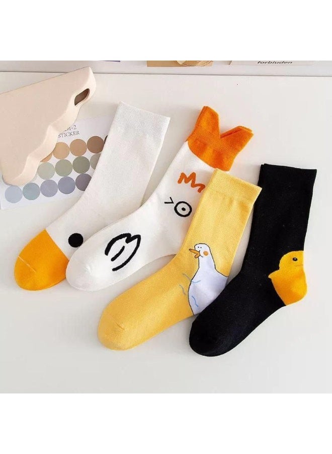 4 أزواج من جوارب حيوانات الأوز المضحكة - Image 1