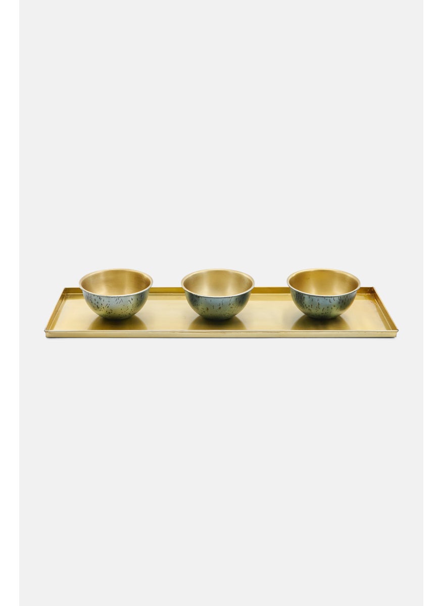 ARTESA - Serving Platter with Tapas Dishes Set, Metallic Blue - Image 1