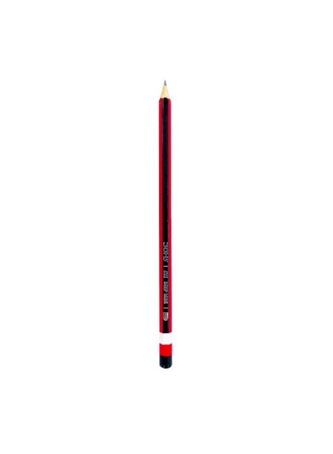 DOMS A1 Deep Dark HB Pencils – Pack of 12 Pencils with Sharpener & Eraser | School, Office & Drawing - Image 3