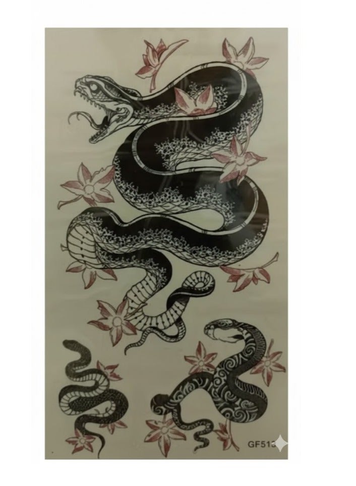 Temporary tattoo Snake Bold Mysterious and Powerfully Stylish - Image 1