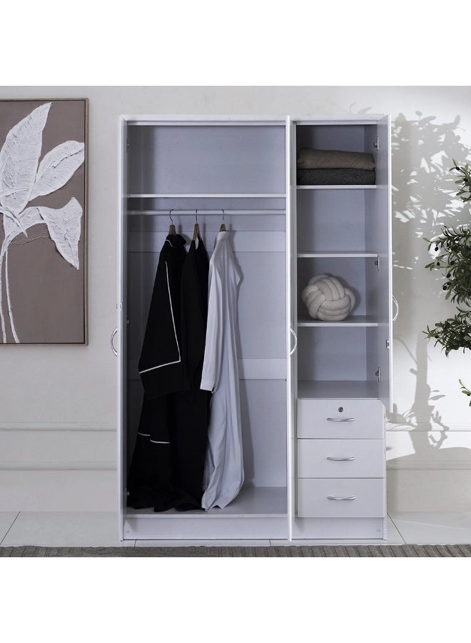 ABX HOME RIBEZ 3 Door wardrobe for Bedroom with 3 Drawers and 5 Shelves | Cupboard for Home | Bedroom Wardrobes (With Installation) - Image 3