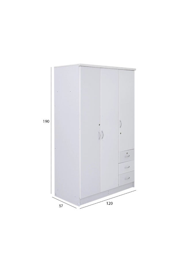 ABX HOME RIBEZ 3 Door wardrobe for Bedroom with 3 Drawers and 5 Shelves | Cupboard for Home | Bedroom Wardrobes (With Installation) - Image 4