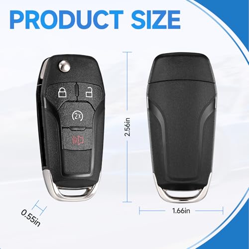 LYFUCESS Flip Key Fob Replacement Fits for Ford F150/F-150 2015 2016 2017 2018 2019 2020 2021 2022 2023 2024 F250/F-250 F350/F-350 F450 F550 2017-2024 Ranger 2019-2022 Bronco 2021-2022 Keyless Entry N5F-AO8TDA - Image 5