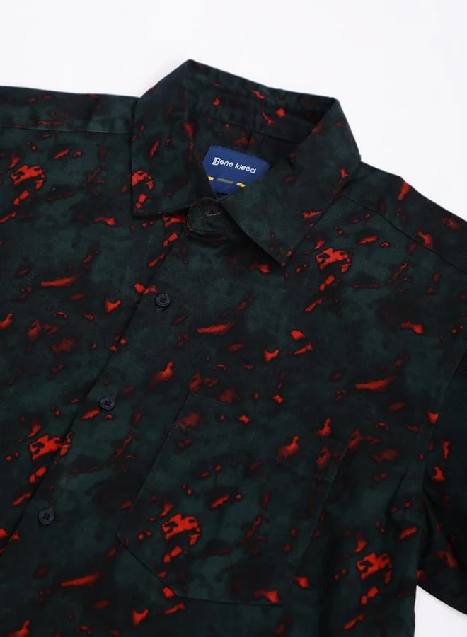Take Two Multi Men All Over Print Slim Fit Shirt By Bene Kleed for Men | Best Price UAE