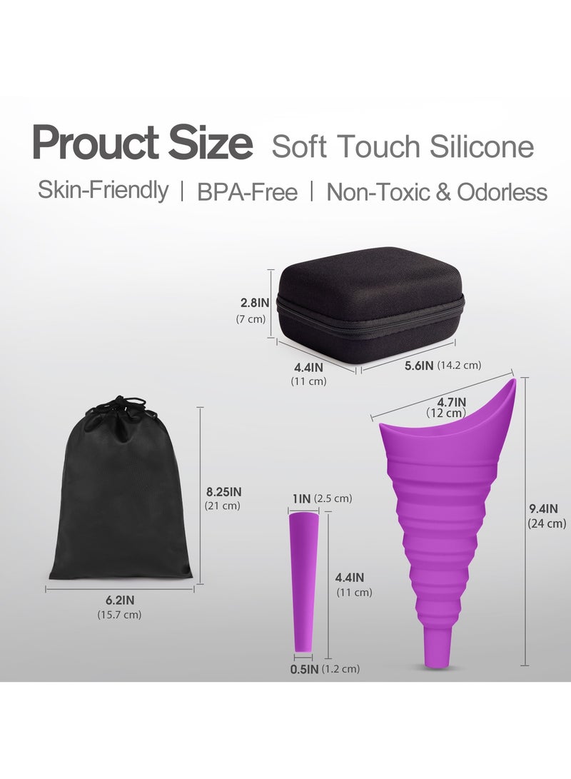 دوغي جهاز البول للنساء مع رفيق السفر ، مانعة للتسرب ، ومناسبة للسفر والمراحيض العامة ، ويمكن أن يقف القمع التبول ، ومناسبة للنساء الحوامل مع آلام في الركبة - Image 2