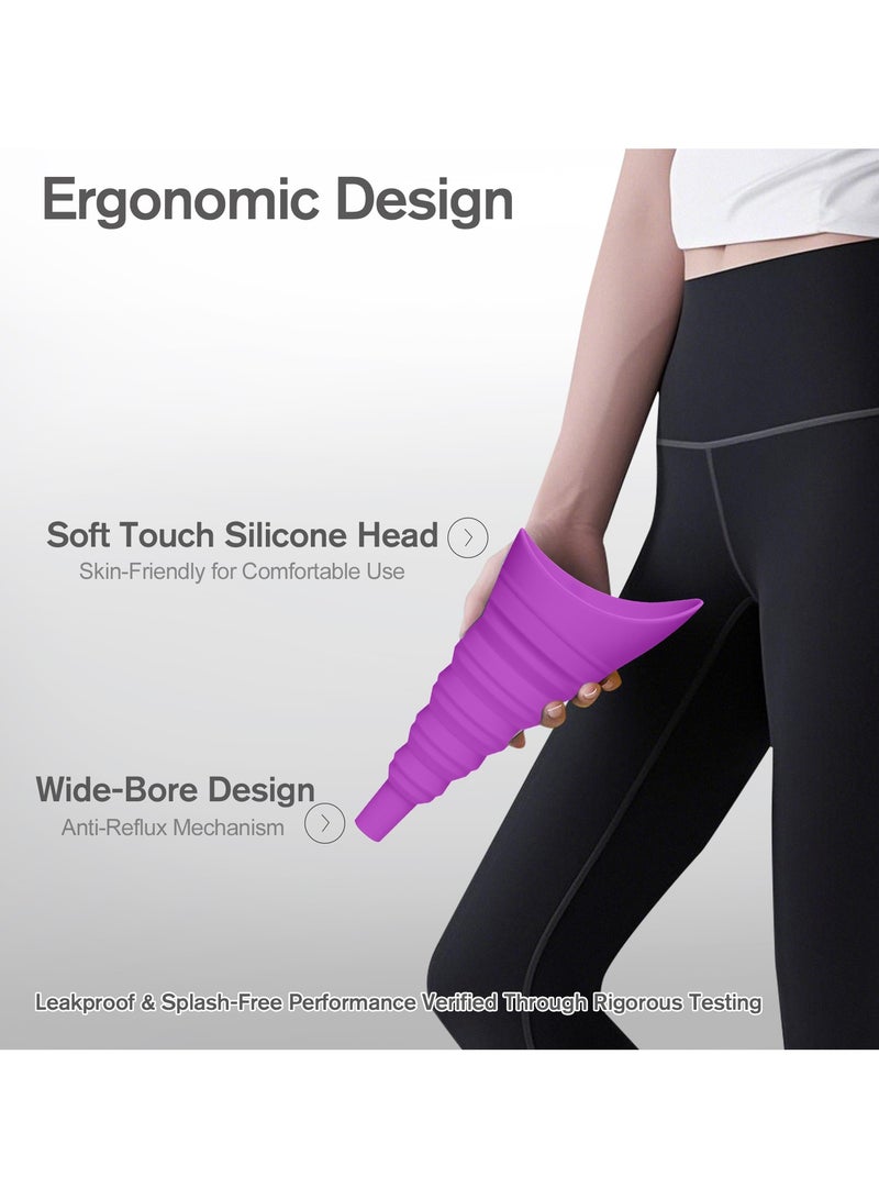 دوغي جهاز البول للنساء مع رفيق السفر ، مانعة للتسرب ، ومناسبة للسفر والمراحيض العامة ، ويمكن أن يقف القمع التبول ، ومناسبة للنساء الحوامل مع آلام في الركبة - Image 3