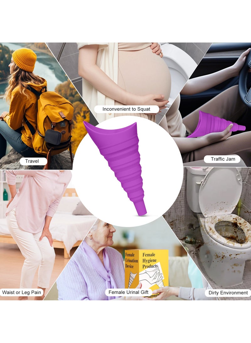 دوغي جهاز البول للنساء مع رفيق السفر ، مانعة للتسرب ، ومناسبة للسفر والمراحيض العامة ، ويمكن أن يقف القمع التبول ، ومناسبة للنساء الحوامل مع آلام في الركبة - Image 5