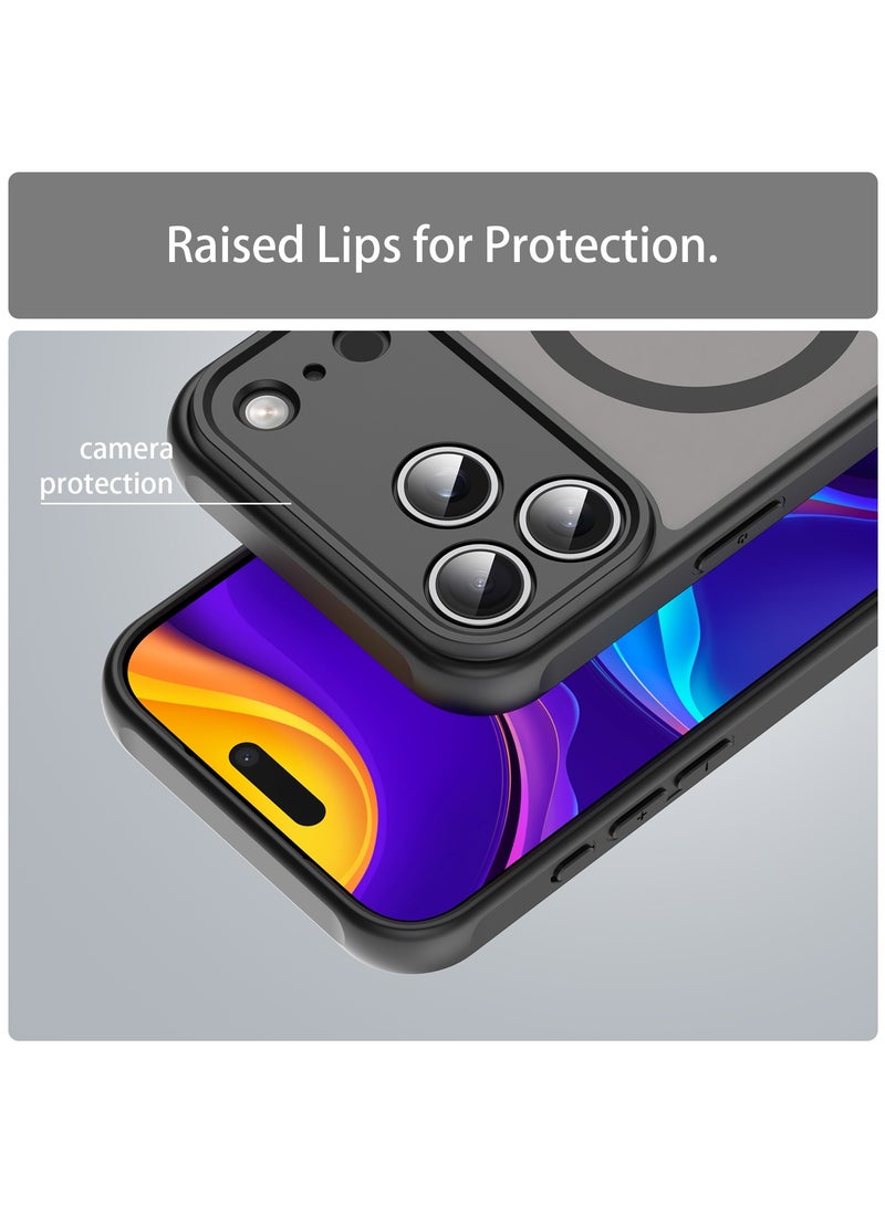 Fankalo iPhone 17 Pro Max MagSafe Case Magnetic Back Cover,Anti-Yellow Shockproof Back Cover,Slim Phone Cover with Strong Magnet for Apple 17 Pro Max (2025) - Image 4