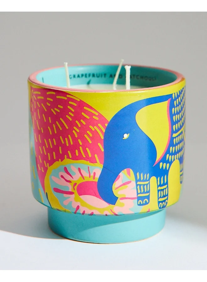 Chumbak Grapefruit & Patchouli Soy Wax Candle - Large