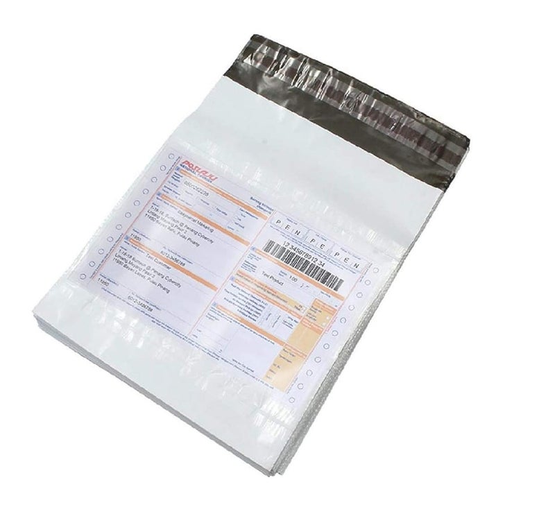 SecureShip Heavy Duty 55 Microns 10 x 12 Economy Polybag with Document Pouch POD Jacket, Courier Bags/Envelopes/Pouches/Cover Polybags for Shipping/Packing/Mailing and Other Purposes (Pack of 50) - Image 1