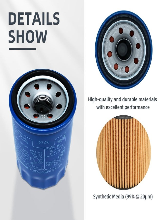 HTYPX Oil Filters 15400-PLM-A02 15400-PLM-A01 Compatible with Honda GX610 GX630 GX660 GX670 GX690 GXV340 GXV390 GXV610 GXV630 GXV660 GXV670 GXV690 Engines Replace 15400-PLM-A02PE 15400-P0H-305PE (4 PACK) - Image 3