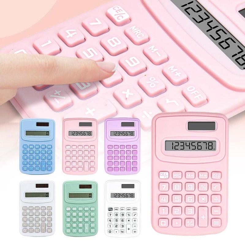 Cute and stylish mini solid color calculator K888 portable accounting office computer - Image 2